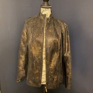 Chico’s genuine leather jacket reversible size 1(Medium/8)